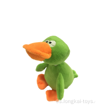Juguete para perro pato de peluche verde pato